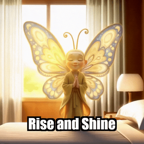Rise And Shine Morning GIF by BuddhaFlyJourney