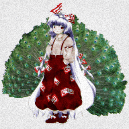 Peacock Fujiwara No Mokou GIF