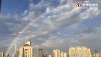 Rainbow Shines Over Guangzhou, China