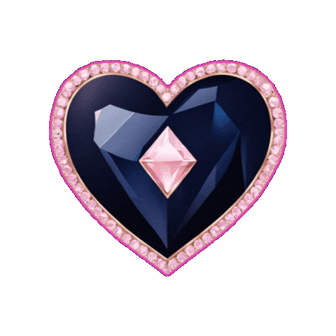 ulkarocks giphygifmaker pink heart beating heart blue heart Sticker