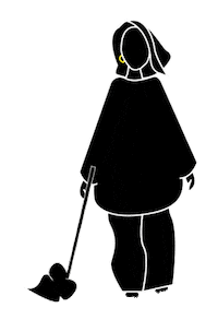 Cleaning Maid Sticker