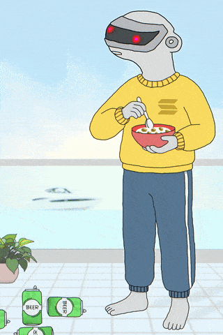 Good Morning Robot GIF by Paft Drunk