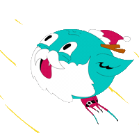 hialycat hialycat flyingelf Sticker