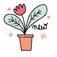 cecilehudrisier new tulip cecilehudrisier fowerpot Sticker