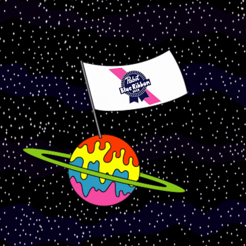 pabstblueribbon giphyupload space festival flag GIF