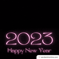 Happy New Year 2023 GIF by sendwishonline.com
