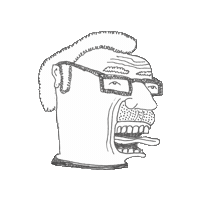Cartoon Head Sticker by tylaum