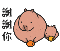 Thanks Capybara Sticker