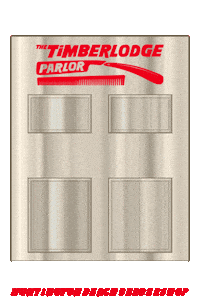 timberlodgeparlor retro horror mirror barber Sticker