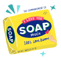 thecommandmentco love heart i love you soap Sticker