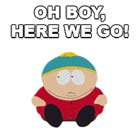 Oh Boy Here We Go Sticker by South Park