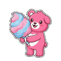 Happy Cotton Candy Sticker by BEARISH