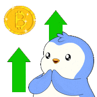 To The Moon Crypto Sticker by Pudgy Penguins