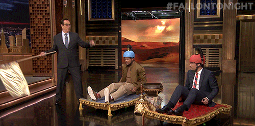 fallontonight giphyupload genie race fast GIF
