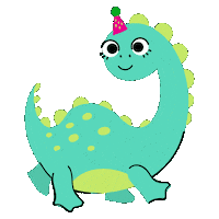 Dinosaur Happy Birthday Funny Sticker