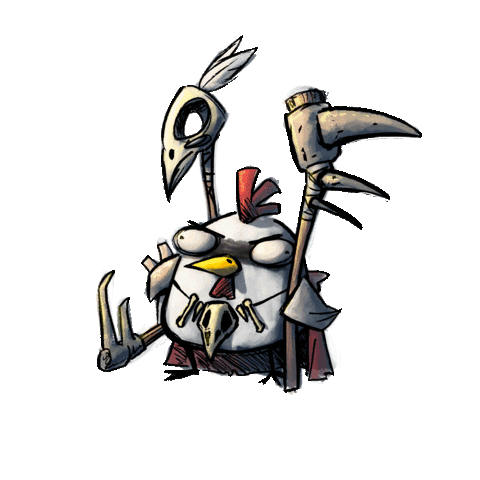 dracostudios giphyupload chicken boardgames pollos Sticker