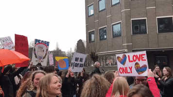 Women, Allies March for Equal Rights in Amsterdam