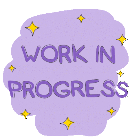 Work Lettering Sticker