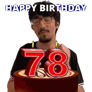 78 Birthday Sticker