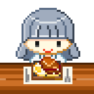 Pixel Eating Sticker