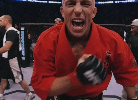 georgesrushstpierre giphyupload sports yes yeah GIF