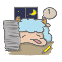 marukolifeday tired overtime kumo 累 Sticker