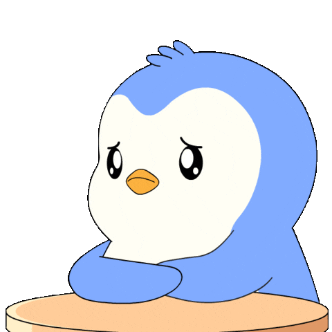 Bored Stressed Out Sticker by Pudgy Penguins