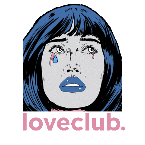 sad mood Sticker by LOVECLUB