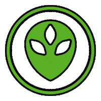 Marijuana Sticker by Alien Labs