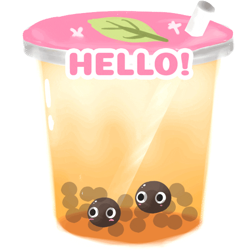 Bubble Tea Hello Sticker