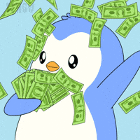 Make It Rain Money GIF by Pudgy Penguins