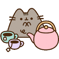 Happy Tea Time Sticker by Pusheen