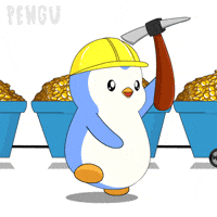 Gold Rush Penguin GIF by Pudgy Penguins