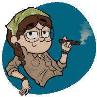 Cigar Smoking Sticker by Pepper Steps