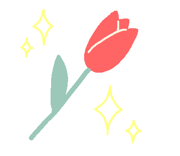 machomacho flower 花 tulip キラキラ Sticker