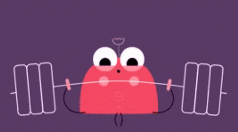 StruggleStrainAndStrength giphyupload robot weightlifting biteable GIF