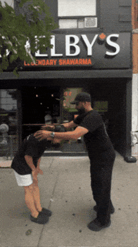 Shelbys_Canada hug shawarma shelbys hawarma man GIF