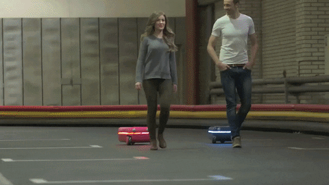 TechAcute giphyupload robots suitcase travelmate GIF