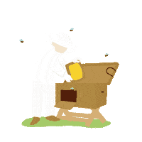 Bee Honeybee Sticker by Stadtbienen