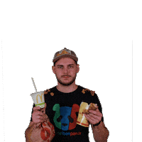 happy pizza Sticker by dreifarbenpanda