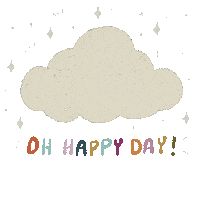 artistjacquie cloud happy day rainbow cloud Sticker