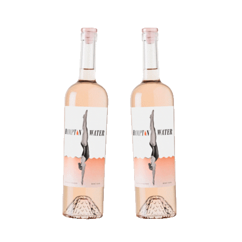 Pink Rose Sticker by Hampton Water Wine Co.