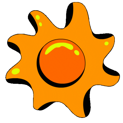 Sun Orange Sticker by Nickelodeon