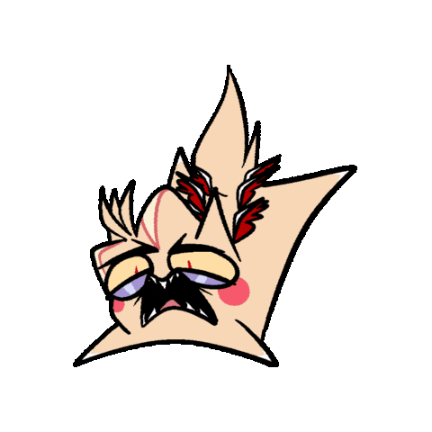 Cosodraws giphygifmaker hazbin hotel cursed cat alastor michifer Sticker
