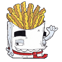 French Fries Food Sticker by Mike Bennett Art