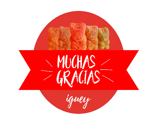 Gracias Thank You Sticker by iGuey Snacks