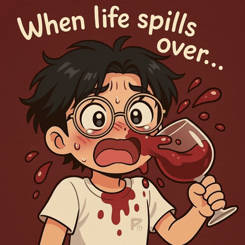 Red Wine Chibi GIF by Persona