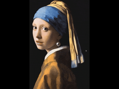Pearl Earring Art GIF by ElmonX
