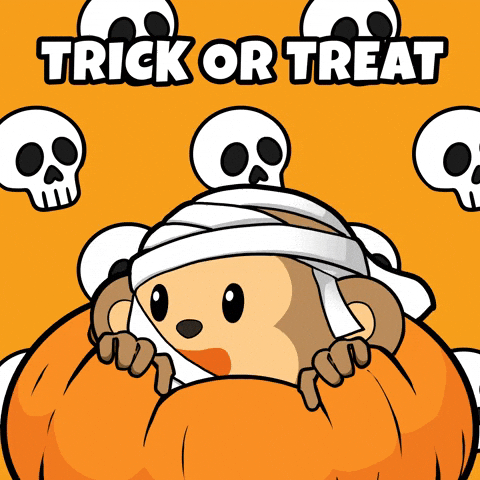 Trick Or Treat Halloween GIF by Wise Monkey Meme
