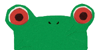 Looking Around Frog Eyes Sticker by Small Mouth Sounds